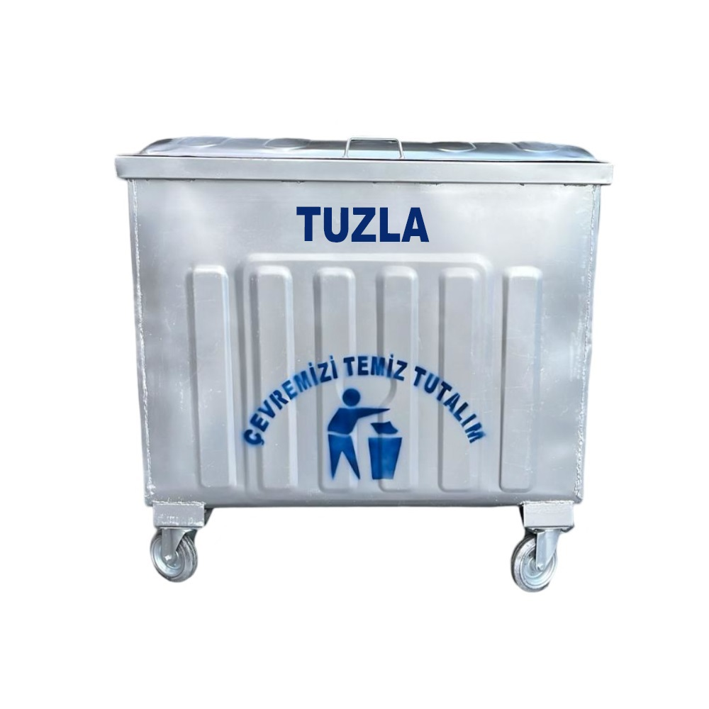Tuzla 800 Litre Metal Çöp Konteyneri